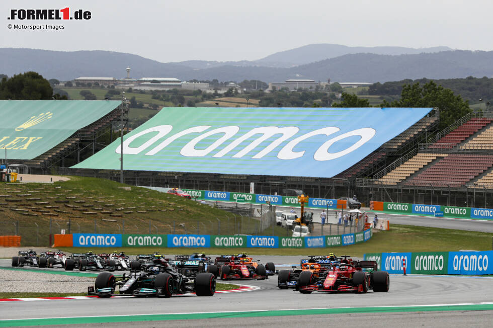 Foto zur News: Valtteri Bottas (Mercedes), Charles Leclerc (Ferrari), Daniel Ricciardo (McLaren) und Carlos Sainz (Ferrari)