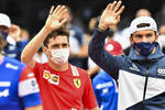 Foto zur News: Charles Leclerc (Ferrari) und Pierre Gasly (AlphaTauri)