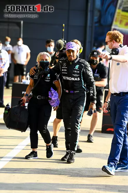 Foto zur News: Lewis Hamilton (Mercedes) mit Physiotherapeutin Angela Cullen