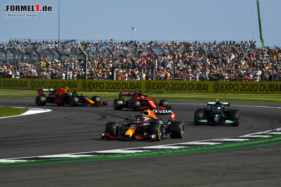 Foto zur News: Max Verstappen (Red Bull), Valtteri Bottas (Mercedes), Charles Leclerc (Ferrari) und Sergio Perez (Red Bull)