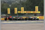 Foto zur News: Mick Schumacher (Haas), Nikita Masepin (Haas), Kimi Räikkönen (Alfa Romeo) und Sergio Perez (Red Bull)