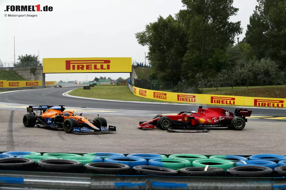 Foto zur News: Daniel Ricciardo (McLaren) und Charles Leclerc (Ferrari)