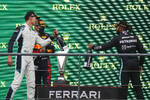 Foto zur News: George Russell (Williams), Max Verstappen (Red Bull) und Lewis Hamilton (Mercedes)