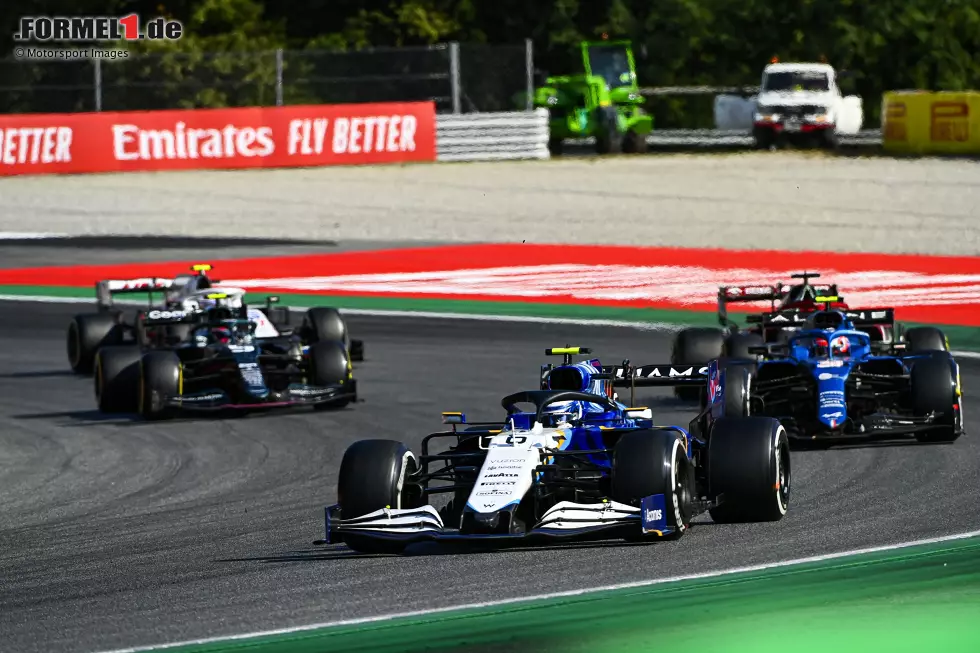 Foto zur News: Nicholas Latifi (Williams), Esteban Ocon (Alpine), Robert Kubica (Alfa Romeo) und Sebastian Vettel (Aston Martin)