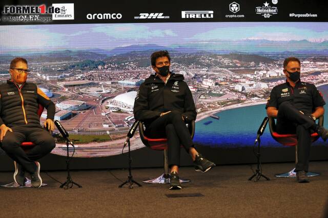 Andreas Seidl, Toto Wolff und Christian Horner 