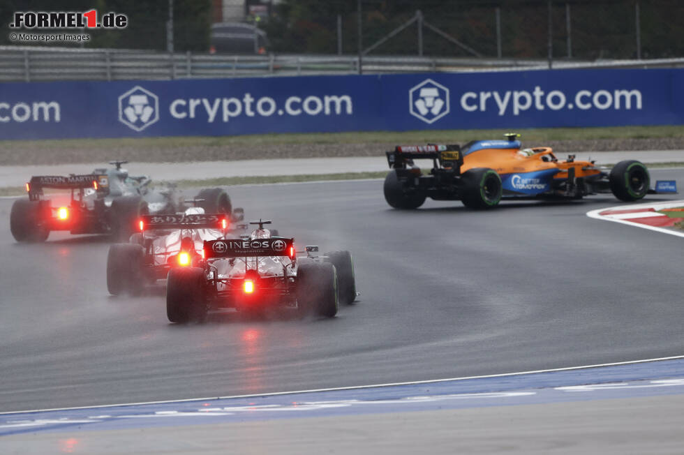 Lando Norris (McLaren), Lance Stroll (Aston Martin), Yuki Tsunoda (AlphaTauri) und Lewis Hamilton (Mercedes) Lando Norris (McLaren), Lance Stroll (Aston Martin), Yuki Tsunoda (AlphaTauri) und Lewis Hamilton (Mercedes)