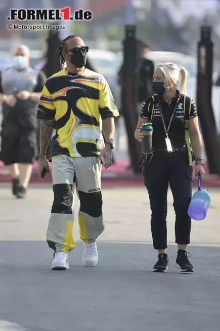 Foto zur News: Lewis Hamilton (Mercedes) mit Physiotherapeutin Angela Cullen