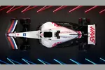 Foto zur News: Haas-Präsentation 2022: So wird das Farbdesign des VF-22 aussehen (3D-Rendering)