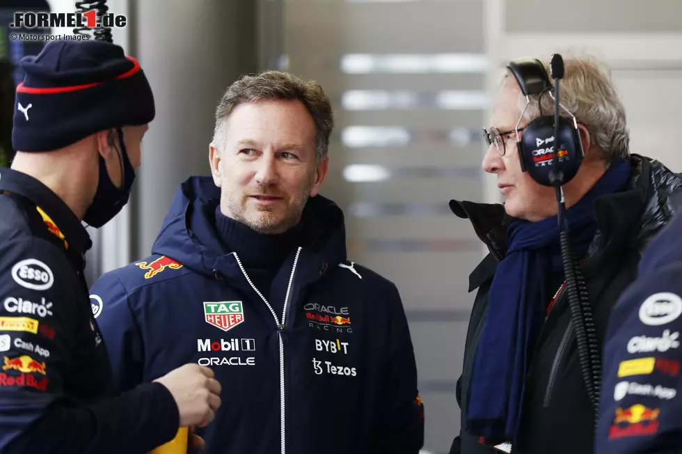 Foto zur News: Christian Horner und Helmut Marko (Red Bull)