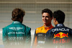 Foto zur News: Sebastian Vettel (Aston Martin), Lando Norris (McLaren) und Sergio Perez (Red Bull)