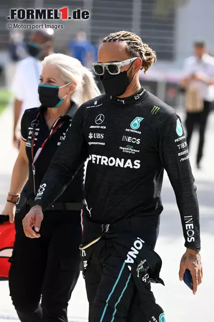 Foto zur News: Lewis Hamilton (Mercedes) mit Physiotherapeutin Angela Cullen