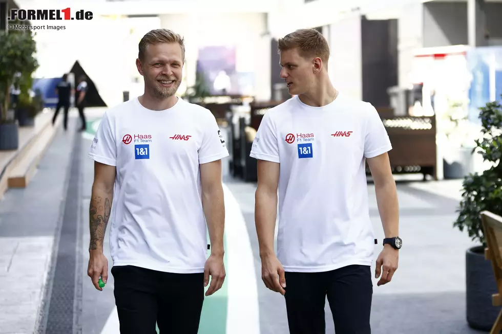 Foto zur News: Kevin Magnussen (Haas) und Mick Schumacher (Haas)