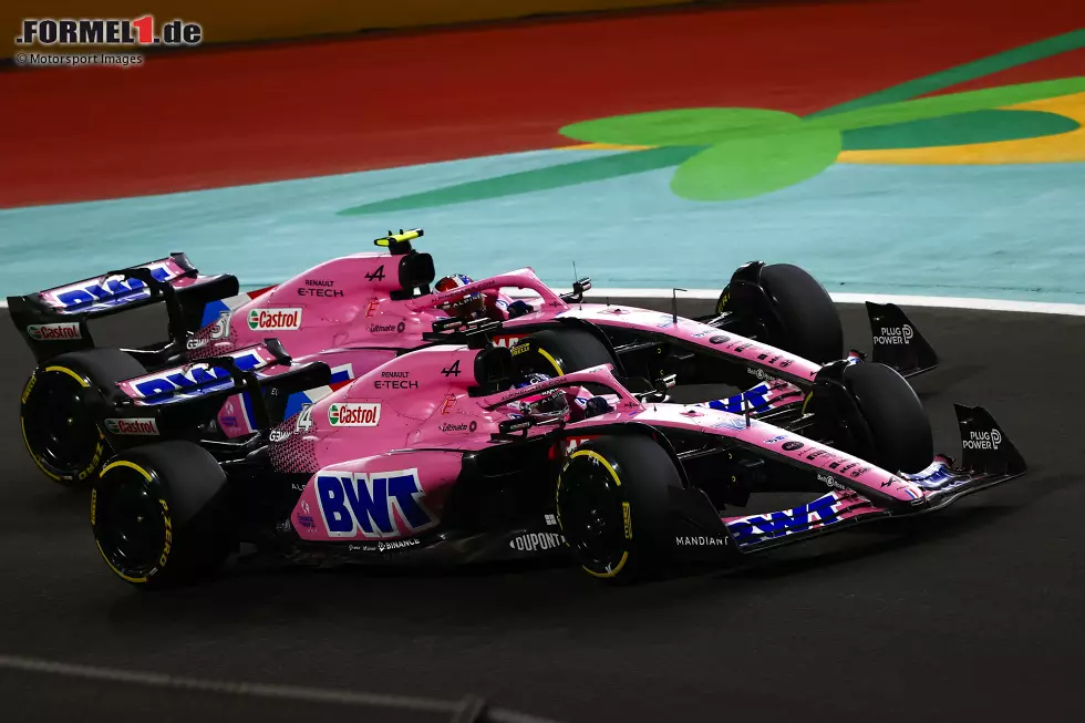 Foto zur News: Fernando Alonso (Alpine) und Esteban Ocon (Alpine)