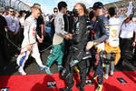 Foto zur News: Kevin Magnussen (Haas), Lance Stroll (Aston Martin), Lewis Hamilton (Mercedes) und Max Verstappen (Red Bull)