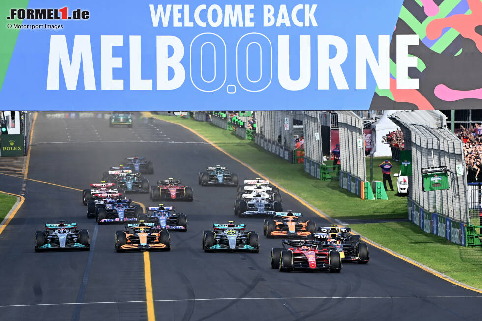 Charles Leclerc (Ferrari), Max Verstappen (Red Bull), Sergio Perez (Red Bull), Lewis Hamilton (Mercedes), Lando Norris (McLaren) und George Russell (Mercedes) Charles Leclerc (Ferrari), Max Verstappen (Red Bull), Sergio Perez (Red Bull), Lewis Hamilton (Mercedes), Lando Norris (McLaren) und George Russell (Mercedes)