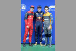 Foto zur News: Charles Leclerc (Ferrari), Max Verstappen (Red Bull) und Lando Norris (McLaren)