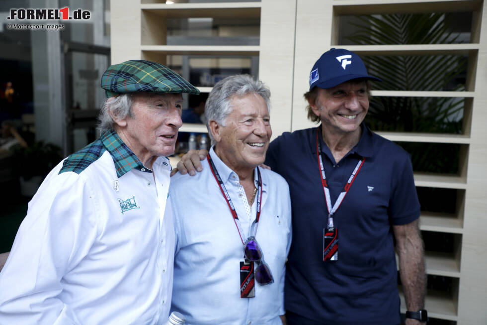 Foto zur News: Jackie Stewart, Mario Andretti, Emerson Fittipaldi