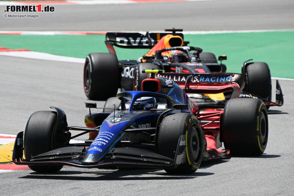 Foto zur News: Nicholas Latifi (Williams) und Max Verstappen (Red Bull)