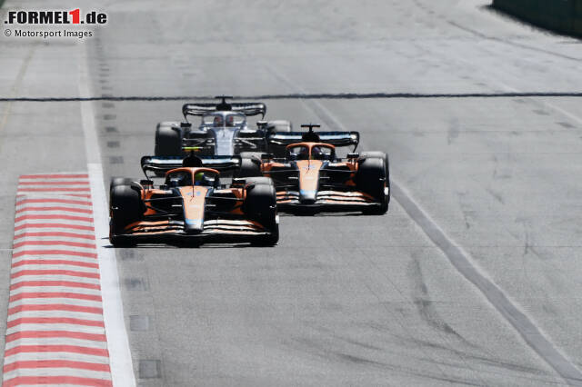 Lando Norris (McLaren), Daniel Ricciardo (McLaren) und Pierre Gasly (AlphaTauri) 