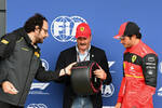 Foto zur News: Nigel Mansell und Carlos Sainz (Ferrari)