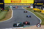 Foto zur News: Lewis Hamilton (Mercedes), Charles Leclerc (Ferrari) und Fernando Alonso (Alpine)