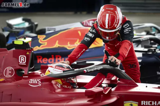 Foto zur News: Charles Leclerc (Ferrari) und Carlos Sainz (Ferrari)