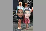 Foto zur News: Fans von Lewis Hamilton (Mercedes) und George Russell (Mercedes)