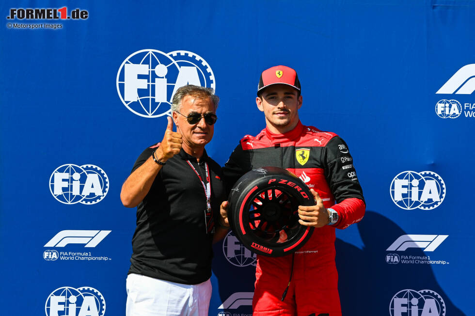 Foto zur News: Charles Leclerc (Ferrari) und Jean Alesi