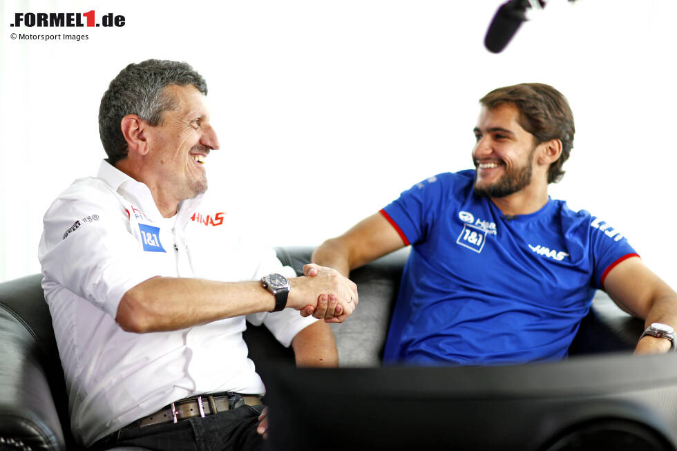 Foto zur News: Teamchef Günther Steiner mit Pietro Fittipaldi (Haas)