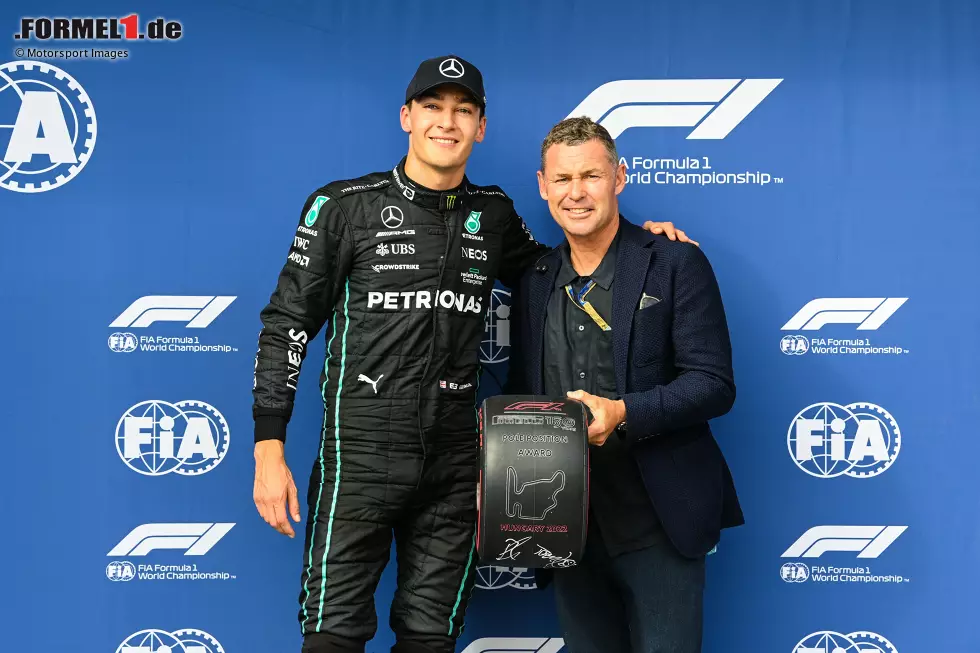 Foto zur News: George Russell (Mercedes) mit Tom Kristensen