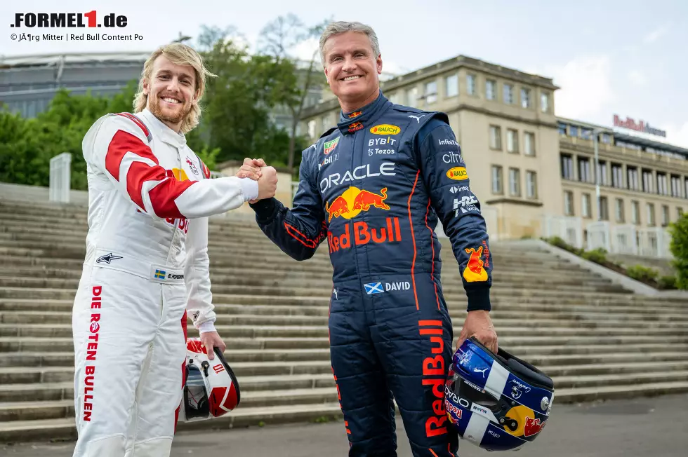 Foto zur News: Emil Forsberg (RB Leipzig) und David Coulthard