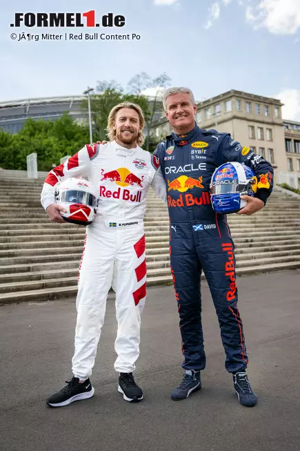 Foto zur News: Emil Forsberg (RB Leipzig) und David Coulthard