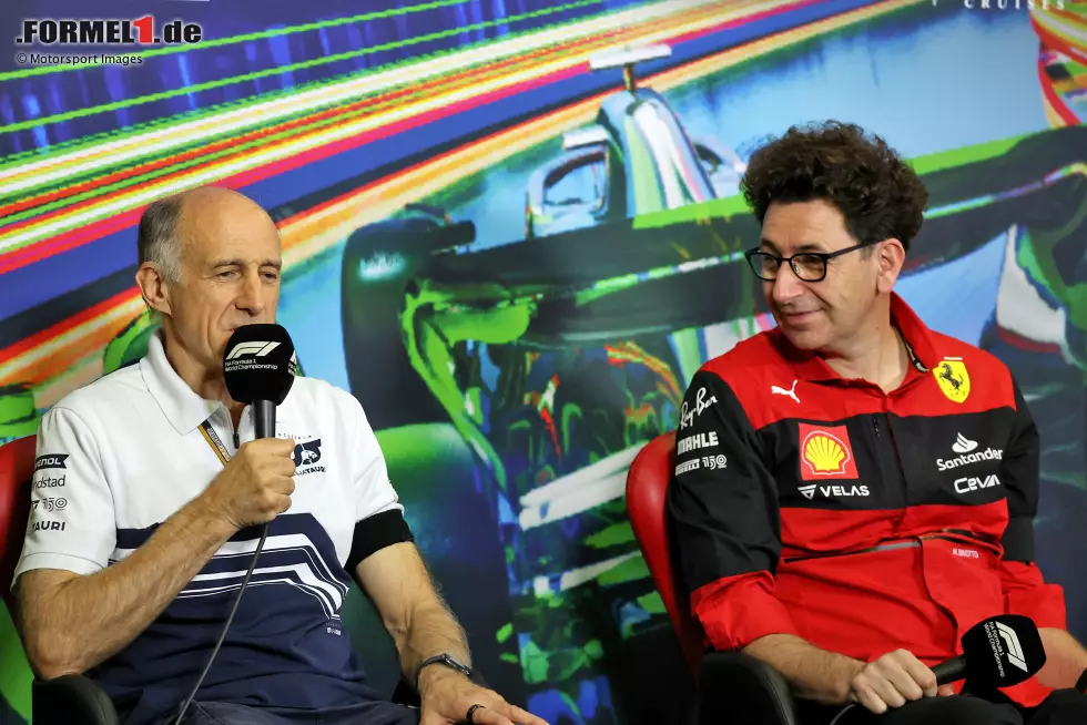 Foto zur News: Franz Tost (AlphaTauri) und Mattia Binotto (Ferrari)