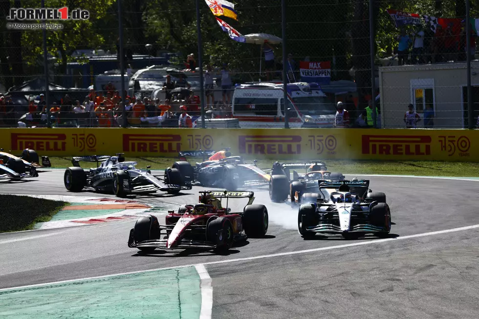 Charles Leclerc (Ferrari), George Russell (Mercedes), Daniel Ricciardo (McLaren), Max Verstappen (Red Bull) und Pierre Gasly (AlphaTauri) Foto zur News: Charles Leclerc (Ferrari), George Russell (Mercedes), Daniel Ricciardo (McLaren), Max Verstappen (Red Bull) und Pierre Gasly (AlphaTauri)