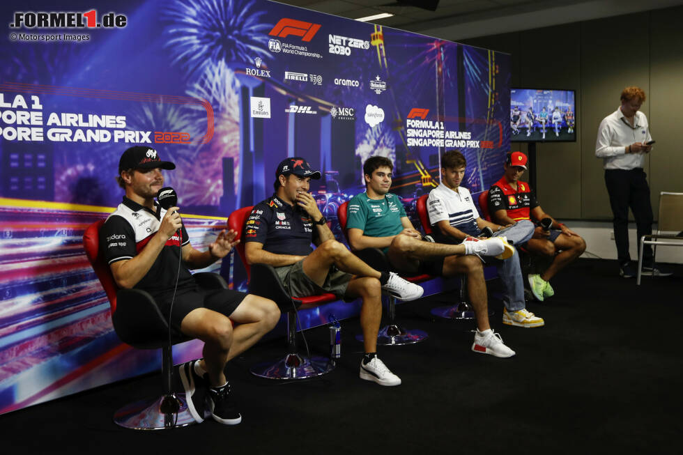 Foto zur News: Valtteri Bottas (Alfa Romeo), Sergio Perez (Red Bull), Lance Stroll (Aston Martin), Pierre Gasly (AlphaTauri) und Carlos Sainz (Ferrari)