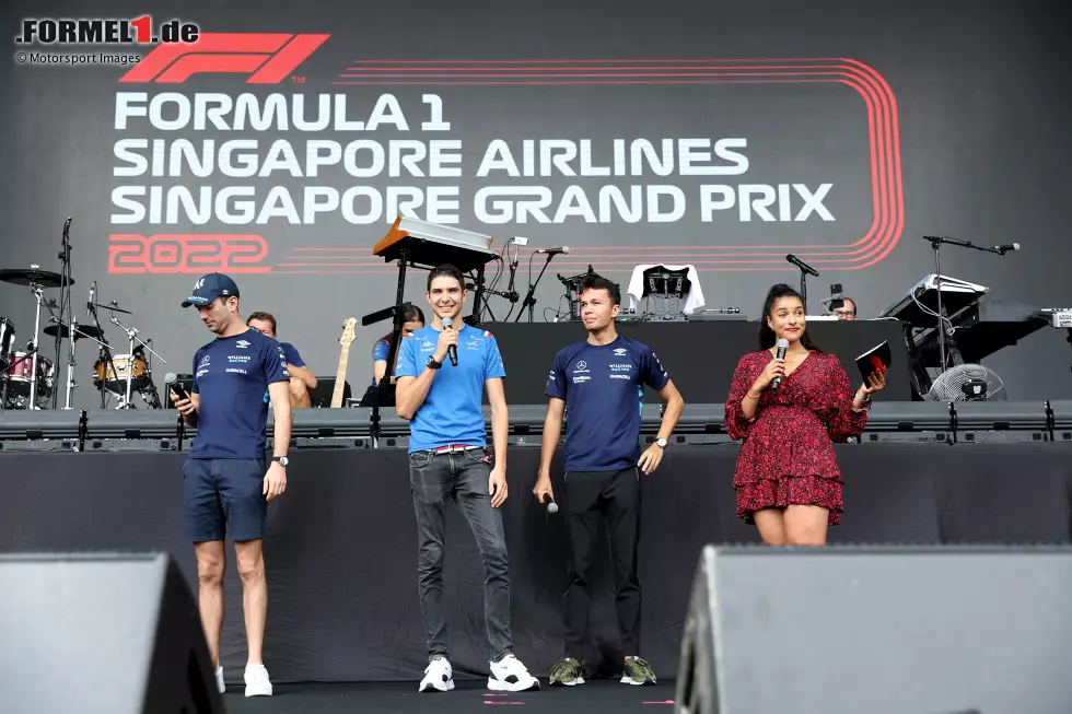 Foto zur News: Alexander Albon, Nicholas Latifi (Williams) und Esteban Ocon (Alpine)