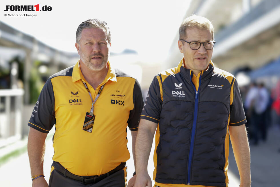 Foto zur News: Zak Brown und Andreas Seidl (McLaren)