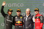 Foto zur News: Lewis Hamilton (Mercedes), Max Verstappen (Red Bull), Helmut Marko und Charles Leclerc (Ferrari)