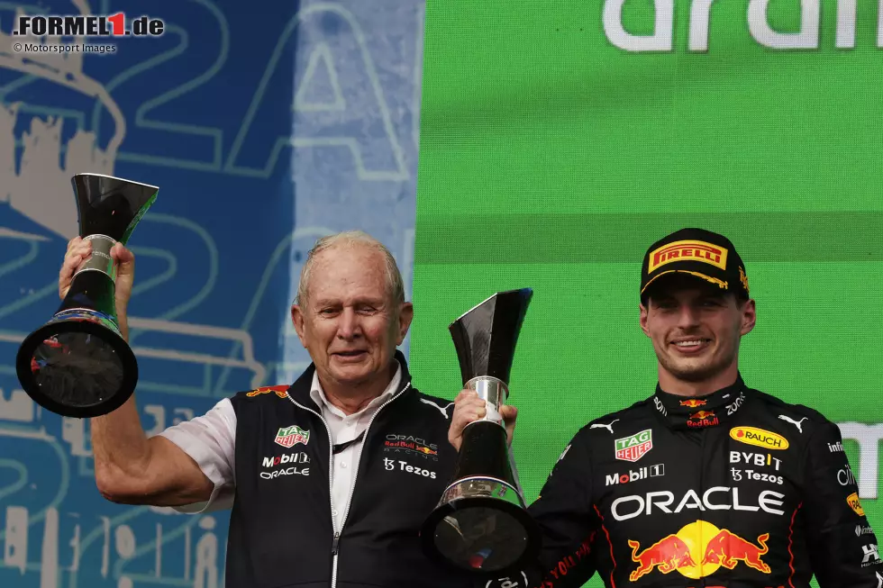 Foto zur News: Helmut Marko und Max Verstappen (Red Bull)