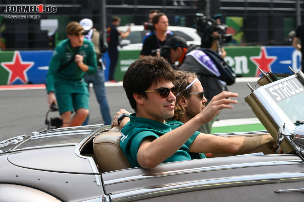 Foto zur News: Sebastian Vettel (Aston Martin) und Nicholas Latifi (Williams)
