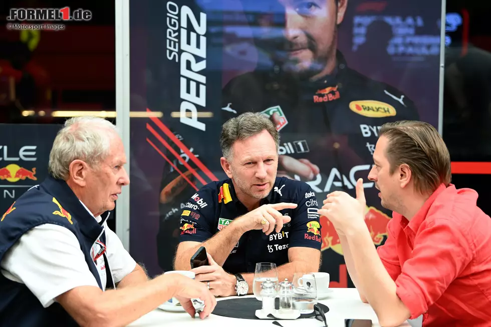 Foto zur News: Helmut Marko und Christian Horner (Red Bull)