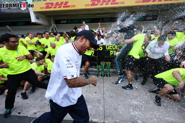 Lewis Hamilton (Mercedes) and George Russell (Mercedes) Lewis Hamilton (Mercedes) and George Russell (Mercedes)