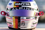 Foto zur News: Helm-Hommage von Fernando Alonso (Alpine) für Sebastian Vettel (Aston Martin)