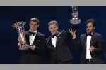 Foto zur News: Max Verstappen, Christian Horner (Red Bull) und FIA-Präsident Mohammed bin Sulayem