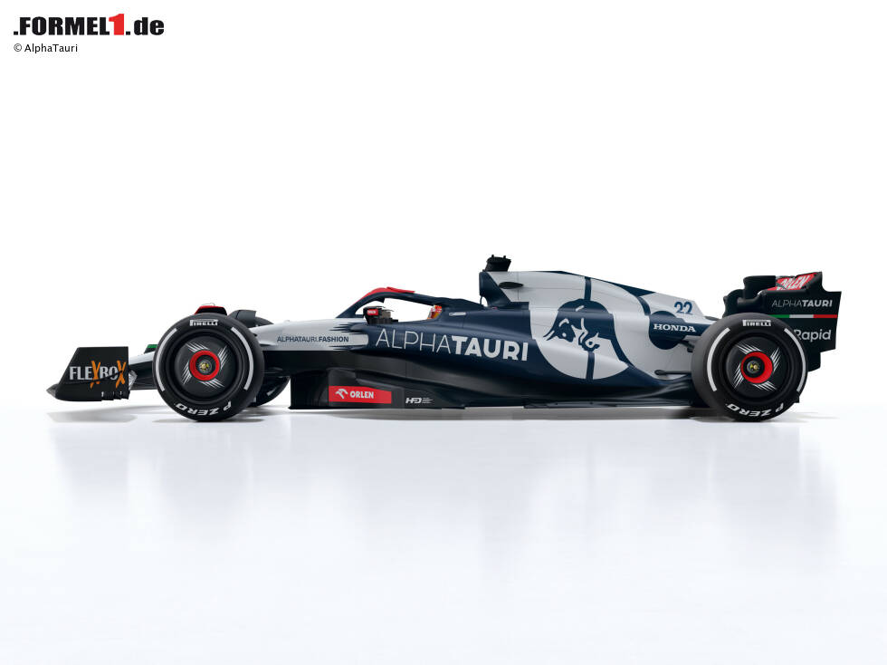 Foto zur News: Digitales Rendering des AlphaTauri AT04 für die Formel-1-Saison 2023