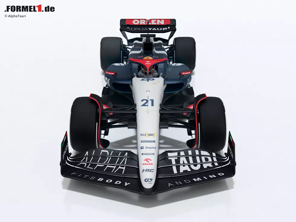 Foto zur News: Digitales Rendering des AlphaTauri AT04 für die Formel-1-Saison 2023