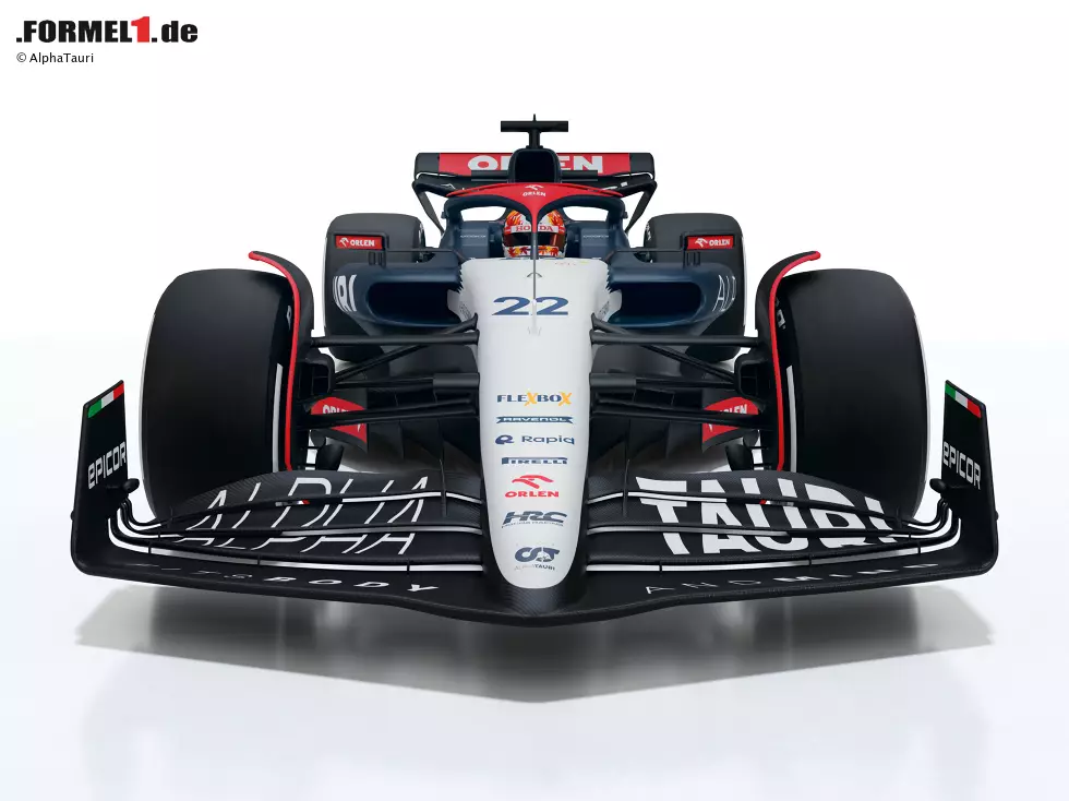 Foto zur News: Digitales Rendering des AlphaTauri AT04 für die Formel-1-Saison 2023