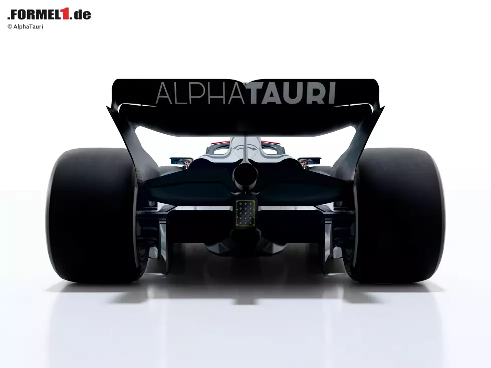 Foto zur News: Digitales Rendering des AlphaTauri AT04 für die Formel-1-Saison 2023