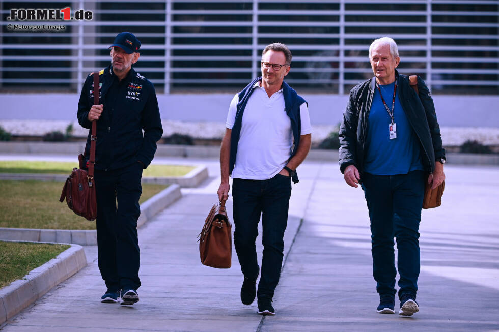 Foto zur News: Adrian Newey, Christian Horner und Helmut Marko