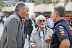Foto zur News: Gerhard Berger, Bernie Ecclestone und Christian Horner